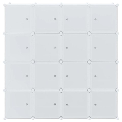 REGAŁ KOSTKOWY Z 16 PRZEGRODAMI Z DRĄŻKAMI NA WIESZAKI PP