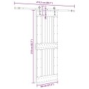 DRZWI PRZESUWNE Z OSPRZĘTEM 80X210CM LITE DREWNO SOSNOWE