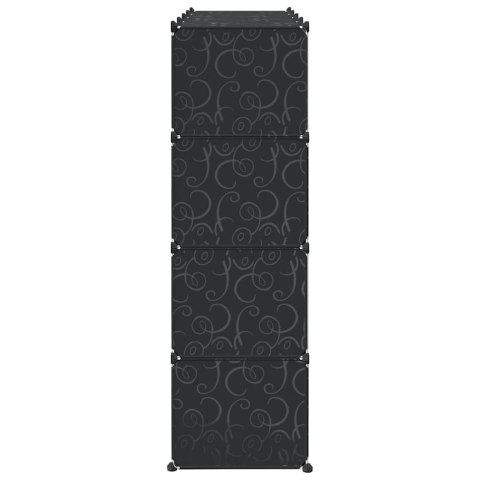 REGAŁ KOSTKOWY Z 16 PRZEGRODAMI Z DRĄŻKAMI NA WIESZAKI