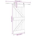 DRZWI PRZESUWNE Z OSPRZĘTEM 100X210CM LITE DREWNO SOSNOWE