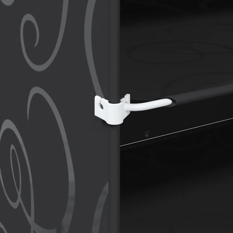 REGAŁ KOSTKOWY Z 9 PRZEGRODAMI I DRZWICZKAMI CZARNY PP