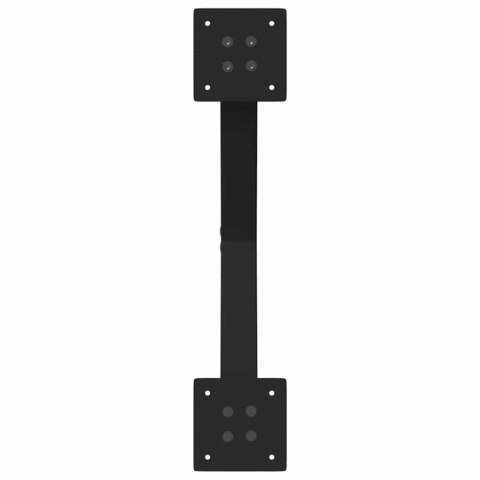 NOGI DO STOLIKA KAWOWEGO 2 SZT. CZARNE 60X(30-31)CM STAL
