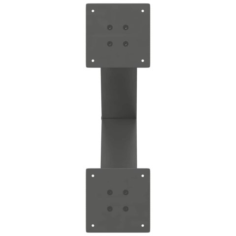 NOGI DO STOŁU JADALNEGO 2 SZT. ANTRACYT 50X(72-73)CM STAL