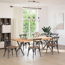 NOGI DO STOŁU JADALNEGO 2 SZT. ANTRACYT 90X(72-73)CM STAL