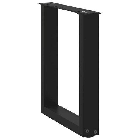 NOGI DO STOLIKA KAWOWEGO 2 SZT. CZARNE 28X(42-43)CM STAL