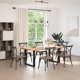 NOGI DO STOLIKA KAWOWEGO 2 SZT. CZARNE 80X(72-73)CM STAL