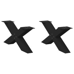 NOGI DO STOLIKA KAWOWEGO 2 SZT. CZARNE 70X(30-31)CM STAL