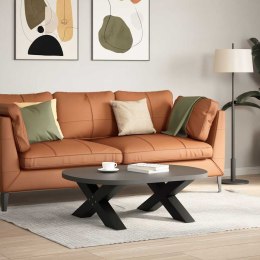 NOGI DO STOLIKA KAWOWEGO 2 SZT. CZARNE 70X(30-31)CM STAL