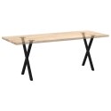 NOGI DO STOŁU JADALNEGO 2 SZT. CZARNE 60X(72-73)CM STAL