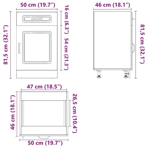 SZAFKA KUCHENNA DOLNA KALMAR BIAŁA 50X46X81,5CM