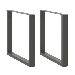 NOGI DO STOLIKA KAWOWEGO 2 SZT. ANTRACYT 90X(72-73)CM STAL