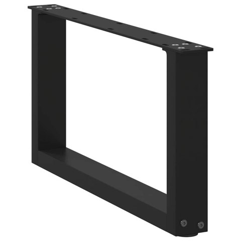 NOGI DO STOLIKA KAWOWEGO 2 SZT. CZARNE 60X(30-31)CM STAL