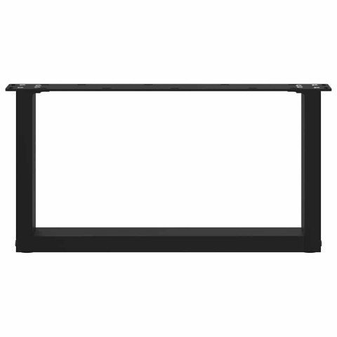 NOGI DO STOLIKA KAWOWEGO 2 SZT. CZARNE 60X(30-31)CM STAL
