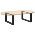 NOGI DO STOLIKA KAWOWEGO 2 SZT. CZARNE 60X(30-31)CM STAL