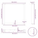 NOGI DO STOLIKA KAWOWEGO 3 SZT. ANTRACYT 90X(72-73)CM STAL