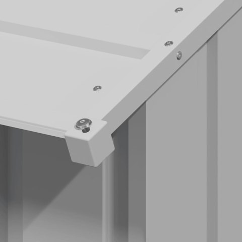 BUDA DLA PSA Z DACHEM 131X101X102CM STAL GALWANIZOWANA