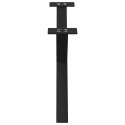 NOGI DO STOLIKA KAWOWEGO 2 SZT. CZARNE 70X(30-31)CM STAL