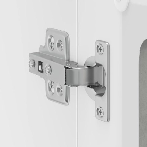 SZAFKA ŚCIENNA KUCHENNA ZE SZKLANYMI DRZWIAMI 40X31X60CM SZAROŚĆ BETONU