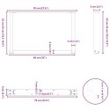 NOGI DO STOLIKA KAWOWEGO 2 SZT. CZARNE 70X(42-43)CM STAL