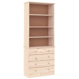 BIBLIOTECZKA Z SZUFLADAMI ALTA 77X35X186,5CM LITA SOSNA