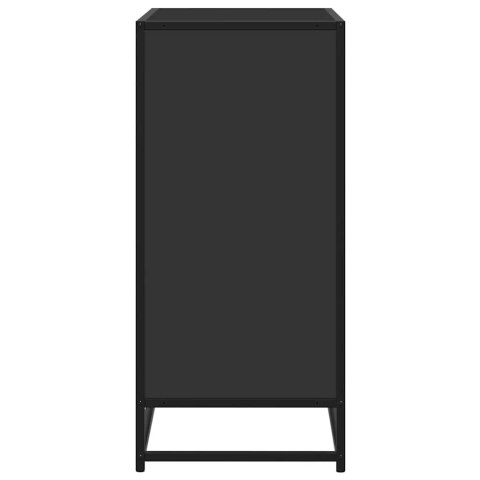 KOMODA CZARNA 68X35X76CM I METAL