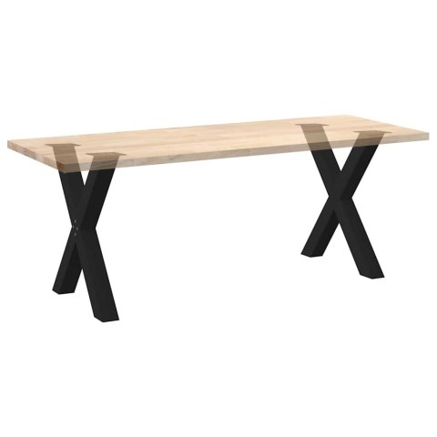 NOGI DO STOŁU JADALNEGO 2 SZT. CZARNE 80X(72-73)CM STAL