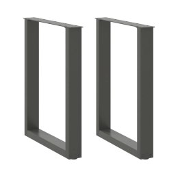 NOGI DO STOLIKA KAWOWEGO 2 SZT. ANTRACYT 70X(72-73)CM STAL