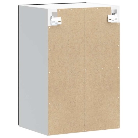 SZAFKA ŚCIENNA KUCHENNA ZE SZKLANYMI DRZWIAMI 40X31X60CM CZARNA