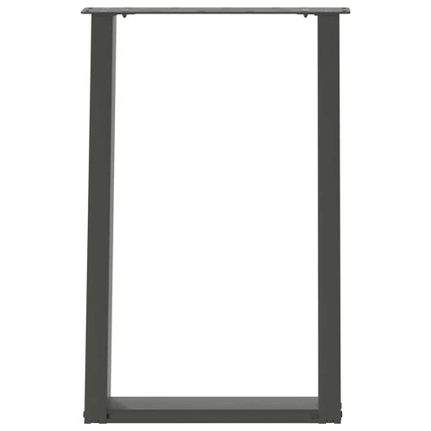 VIDXL NOGI DO STOŁU JADALNIANEGO 2 SZT. ANTRACYT 60X(72-73)CM STAL