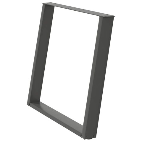 VIDXL NOGI DO STOŁU JADALNIANEGO 2 SZT. ANTRACYT 90X(72-73)CM STAL
