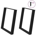 VIDXL NOGI DO STOŁU JADALNIANEGO 2 SZT. CZARNE 70X(72-73)CM STAL