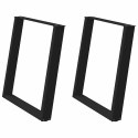 VIDXL NOGI DO STOŁU JADALNIANEGO 2 SZT. CZARNE 70X(72-73)CM STAL