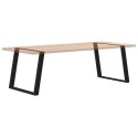 VIDXL NOGI DO STOŁU JADALNIANEGO 2 SZT. CZARNE 90X(72-73)CM STAL