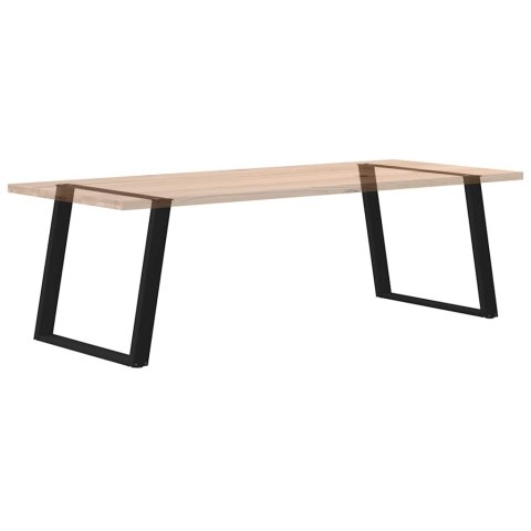 VIDXL NOGI DO STOŁU JADALNIANEGO 2 SZT. CZARNE 90X(72-73)CM STAL