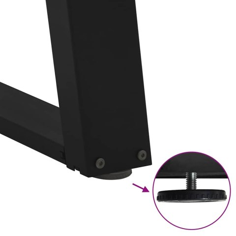 VIDXL NOGI DO STOŁU JADALNIANEGO 2 SZT. CZARNE 90X(72-73)CM STAL