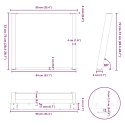 VIDXL NOGI DO STOŁU JADALNIANEGO 2 SZT. CZARNE 90X(72-73)CM STAL