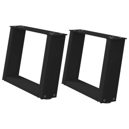 NOGI DO STOLIKA KAWOWEGO 2 SZT. CZARNE 50X(30-31)CM STAL
