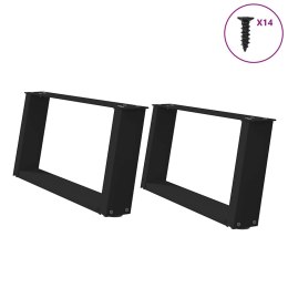 NOGI DO STOLIKA KAWOWEGO 2 SZT. CZARNE 70X(30-31)CM STAL