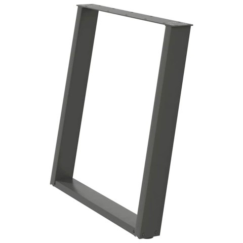 VIDXL NOGI DO STOŁU JADALNIANEGO 2 SZT. ANTRACYT 80X(72-73)CM STAL