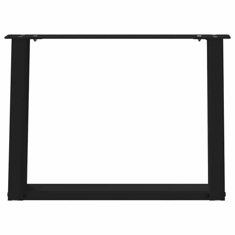 NOGI DO STOLIKA KAWOWEGO 2 SZT. CZARNE 70X(42-43)CM STAL