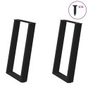 VIDXL NOGI DO STOŁU JADALNIANEGO 2 SZT. CZARNE 60X(72-73)CM STAL