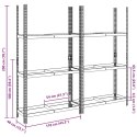 3-POZIOMOWE PÓŁKI NA OPONY 2 SZT. SREBRNE 110X40X200CM STAL