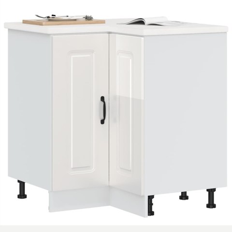 NAROŻNA SZAFKA KUCHENNA DOLNA KALMAR BIAŁA POŁYSK 75,5X75,5X81,5CM