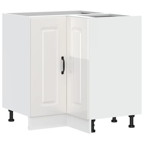 NAROŻNA SZAFKA KUCHENNA DOLNA KALMAR BIAŁA POŁYSK 75,5X75,5X81,5CM