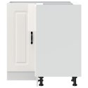 NAROŻNA SZAFKA KUCHENNA DOLNA KALMAR BIAŁA POŁYSK 75,5X75,5X81,5CM