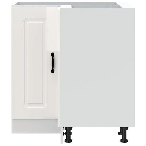 NAROŻNA SZAFKA KUCHENNA DOLNA KALMAR BIAŁA POŁYSK 75,5X75,5X81,5CM