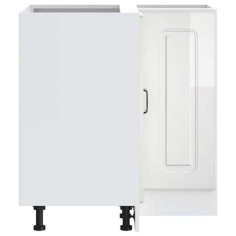 NAROŻNA SZAFKA KUCHENNA DOLNA KALMAR BIAŁA POŁYSK 75,5X75,5X81,5CM