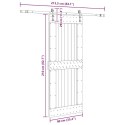 DRZWI PRZESUWNE Z OSPRZĘTEM 90X210CM LITE DREWNO SOSNOWE