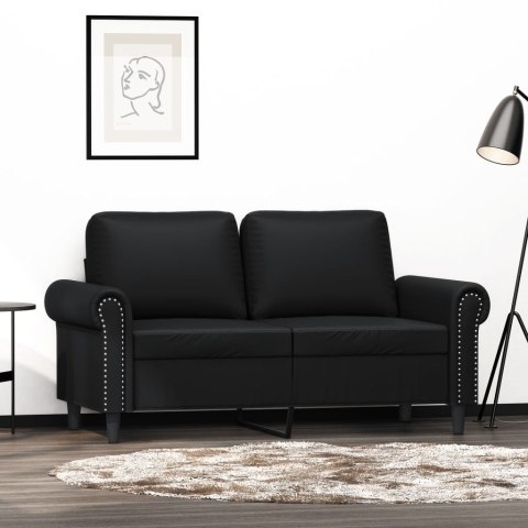 2-OSOBOWA SOFA CZARNA 120CM SZTUCZNA SKÓRA