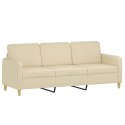 3-OSOBOWA SOFA Z PODUSZKAMI KREMOWA 180CM TKANINA